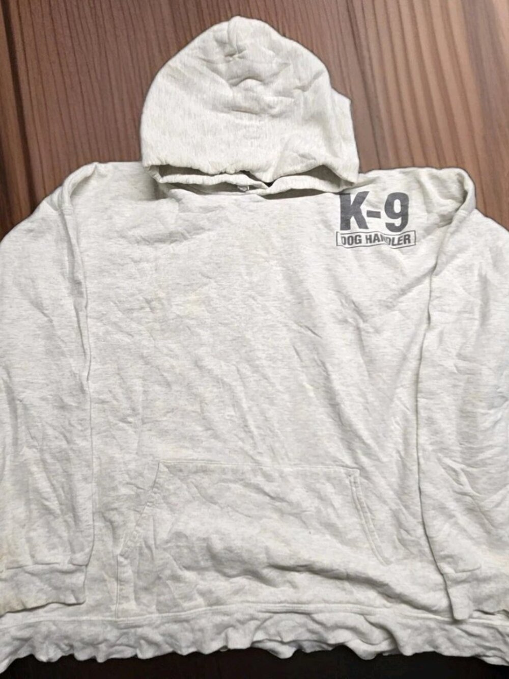 VTG Hanes Ultimate Cotton K-9 Air Force Dog Handler Hoodie Gray